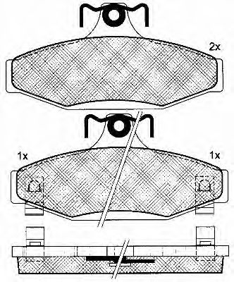 set placute frana,frana disc