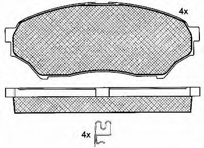 set placute frana,frana disc