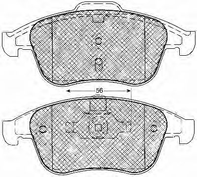 set placute frana,frana disc