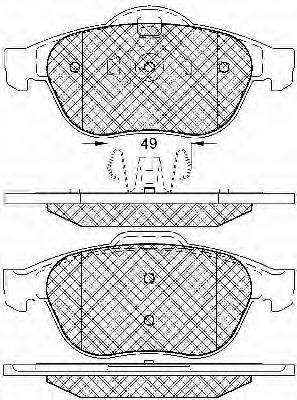 set placute frana,frana disc