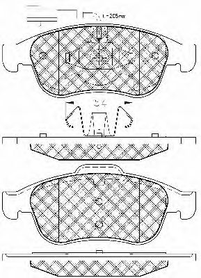 set placute frana,frana disc