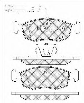 set placute frana,frana disc