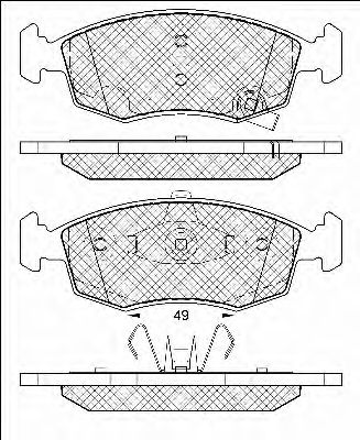 set placute frana,frana disc