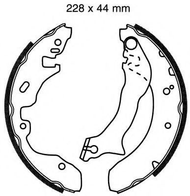 Set frana, frana tambur