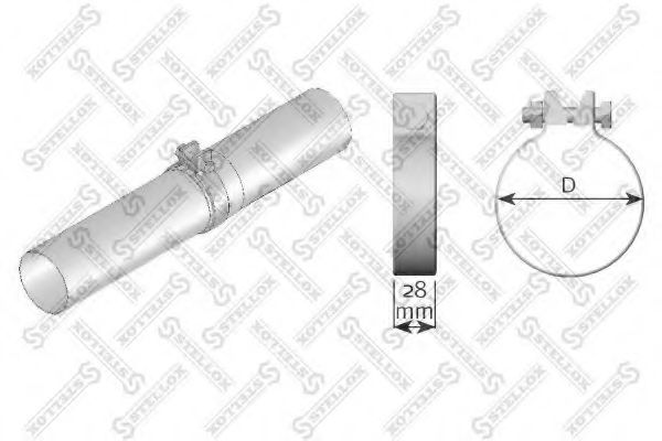 Conector teava, sistem de esapament