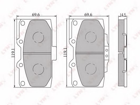 set placute frana,frana disc