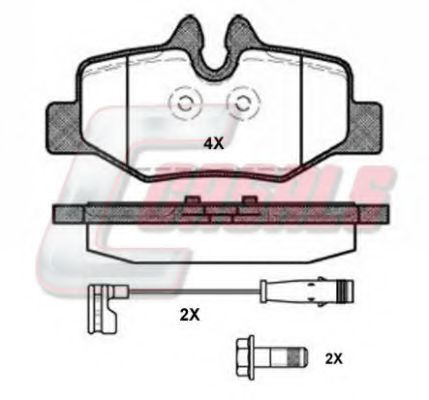 set placute frana,frana disc