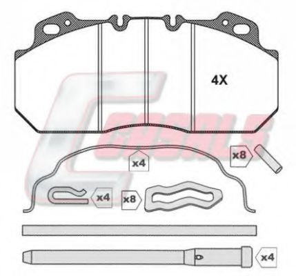 set placute frana,frana disc