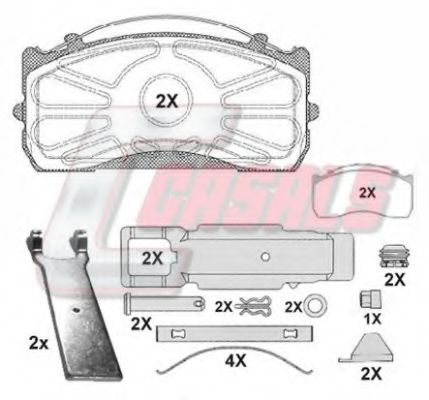 set placute frana,frana disc