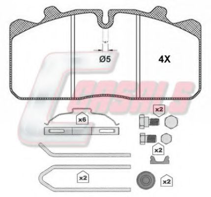 set placute frana,frana disc