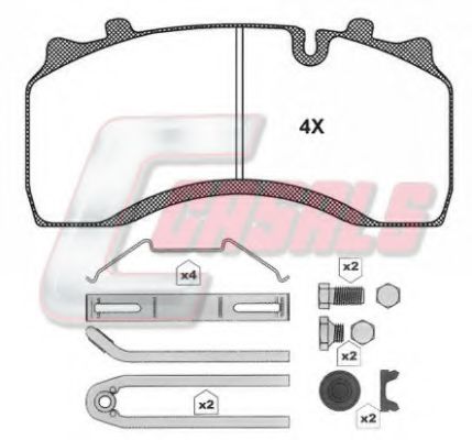 set placute frana,frana disc