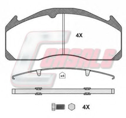 set placute frana,frana disc