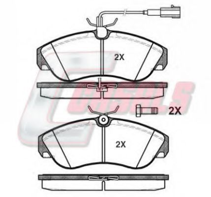 set placute frana,frana disc