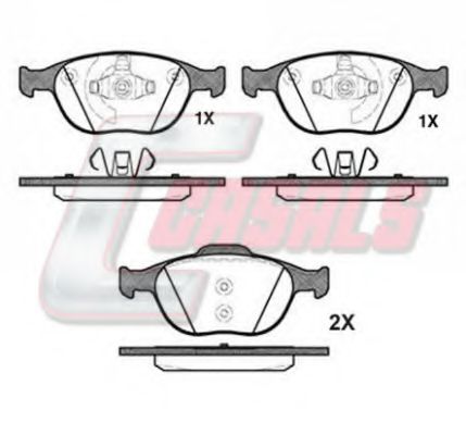 set placute frana,frana disc