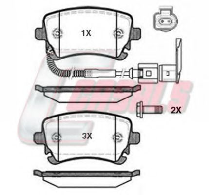 set placute frana,frana disc