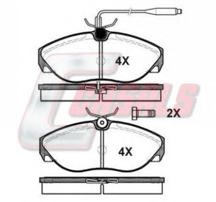 set placute frana,frana disc