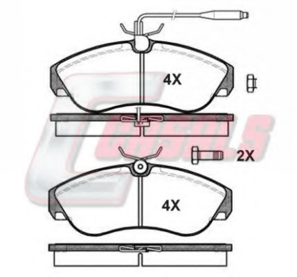 set placute frana,frana disc