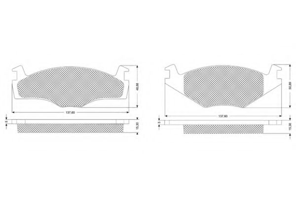 set placute frana,frana disc