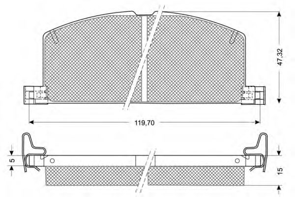 set placute frana,frana disc