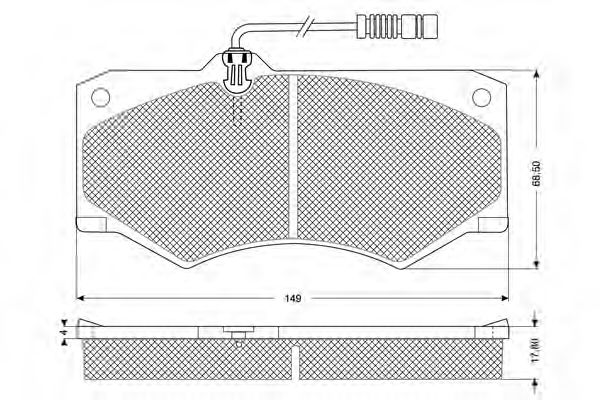 set placute frana,frana disc