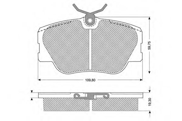 set placute frana,frana disc