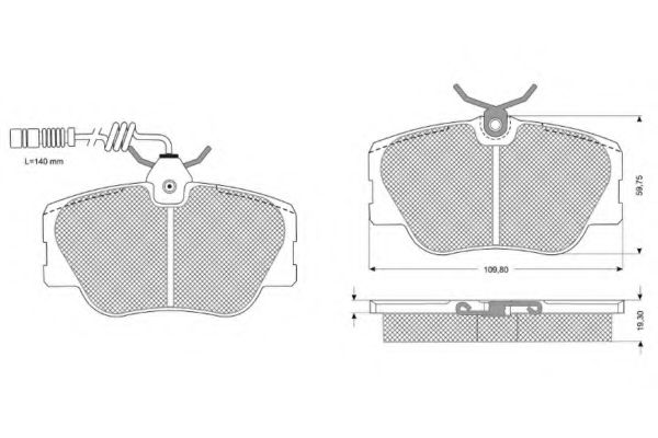 set placute frana,frana disc