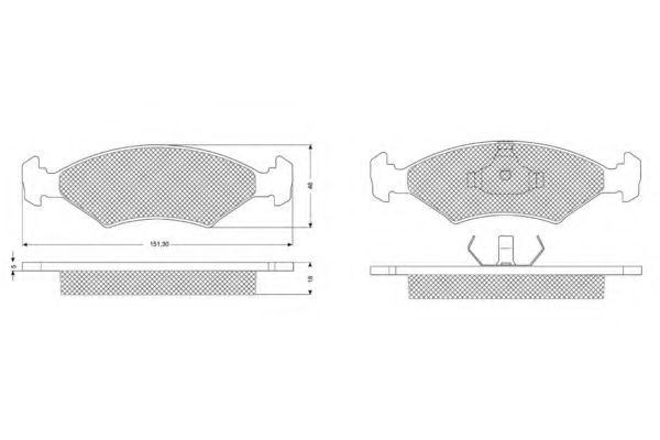 set placute frana,frana disc