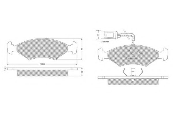 set placute frana,frana disc