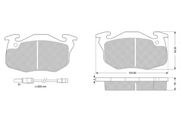 set placute frana,frana disc