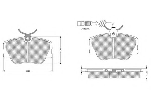 set placute frana,frana disc