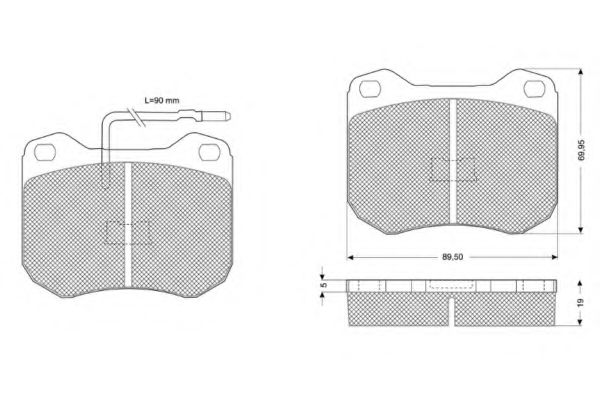 set placute frana,frana disc