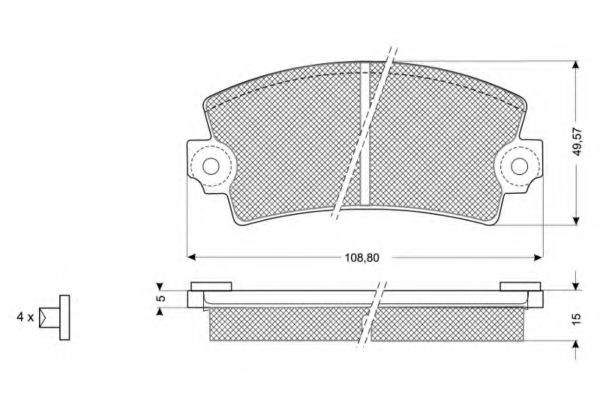 set placute frana,frana disc