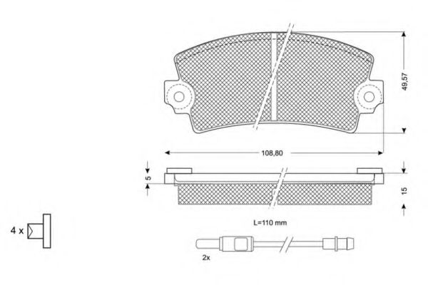 set placute frana,frana disc