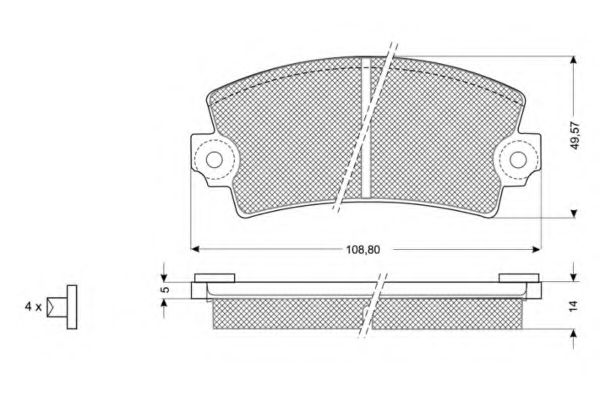 set placute frana,frana disc