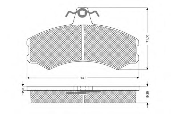 set placute frana,frana disc