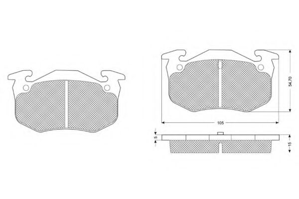 set placute frana,frana disc