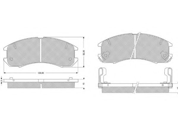 set placute frana,frana disc