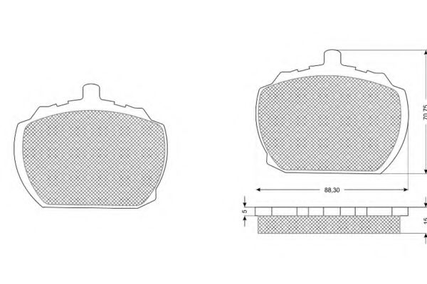 set placute frana,frana disc