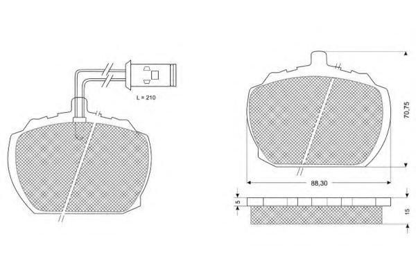 set placute frana,frana disc