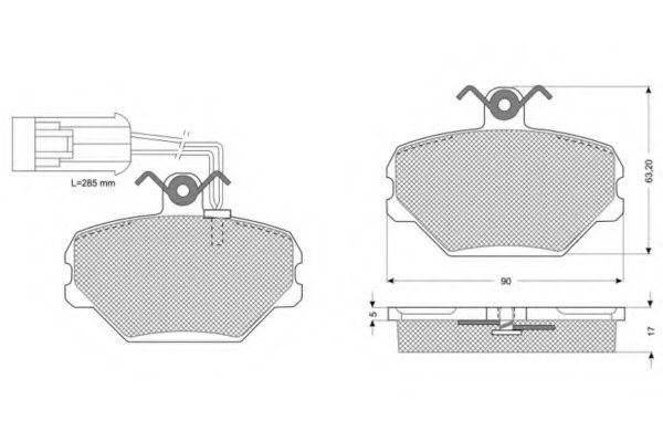 set placute frana,frana disc