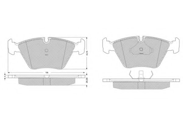 set placute frana,frana disc