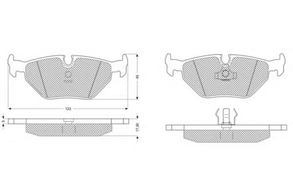 set placute frana,frana disc