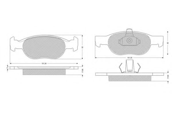 set placute frana,frana disc