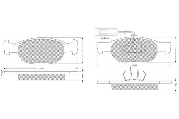 set placute frana,frana disc