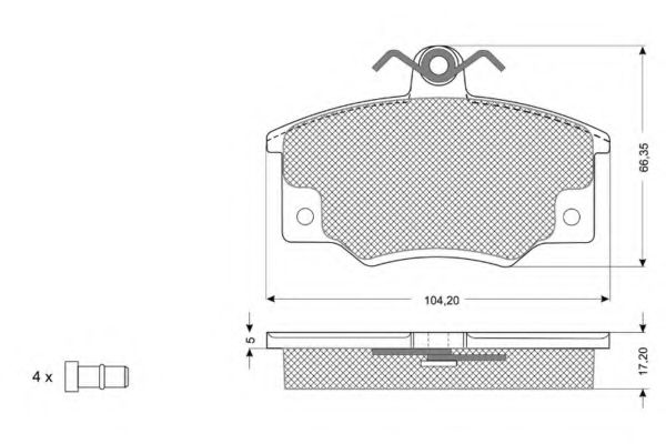 set placute frana,frana disc