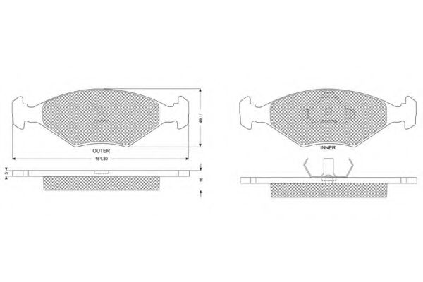 set placute frana,frana disc