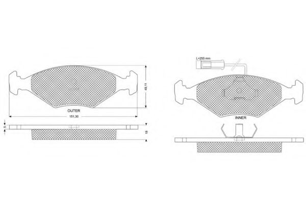 set placute frana,frana disc