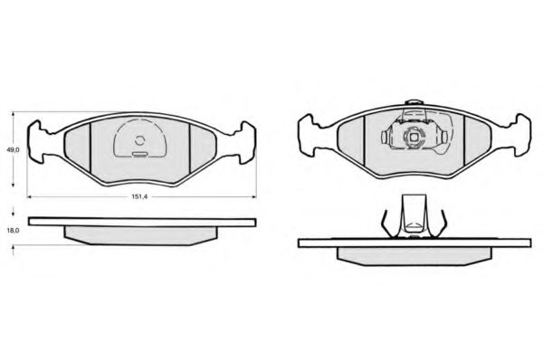 set placute frana,frana disc