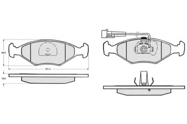 set placute frana,frana disc