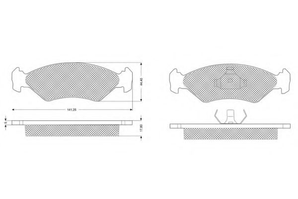 set placute frana,frana disc